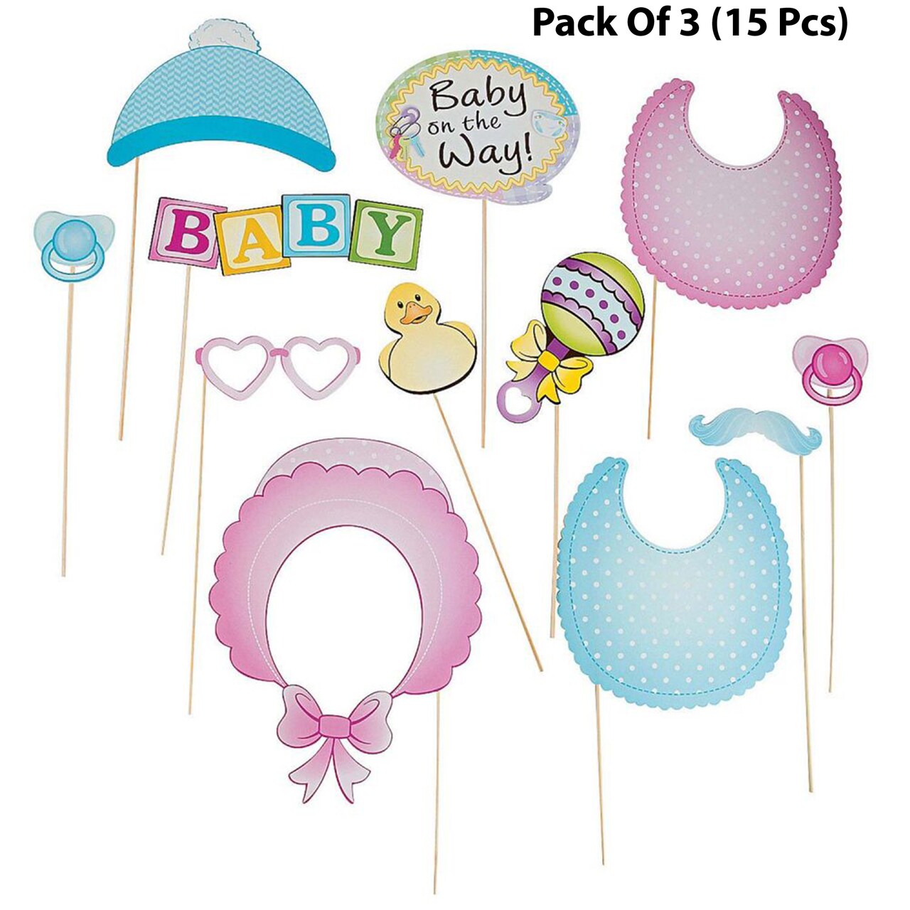 Photo Booth Stick Prop 12 inches to 15 inches long | Chic Clicks Trendy Photo Booth Stick Prop Collection | RAHEEV®